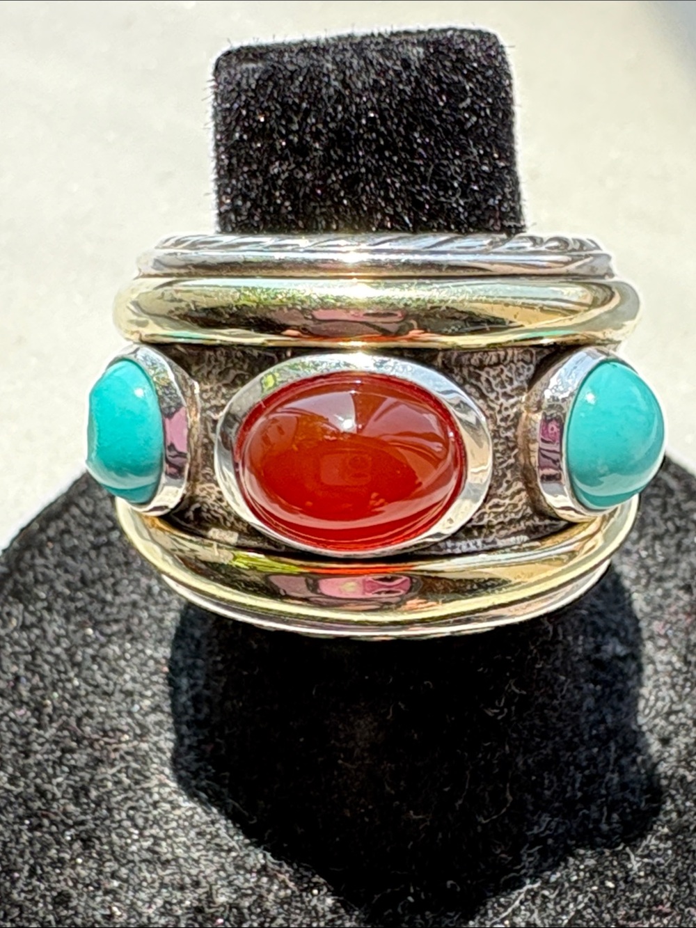 David Yurman Silver and Gold Ring